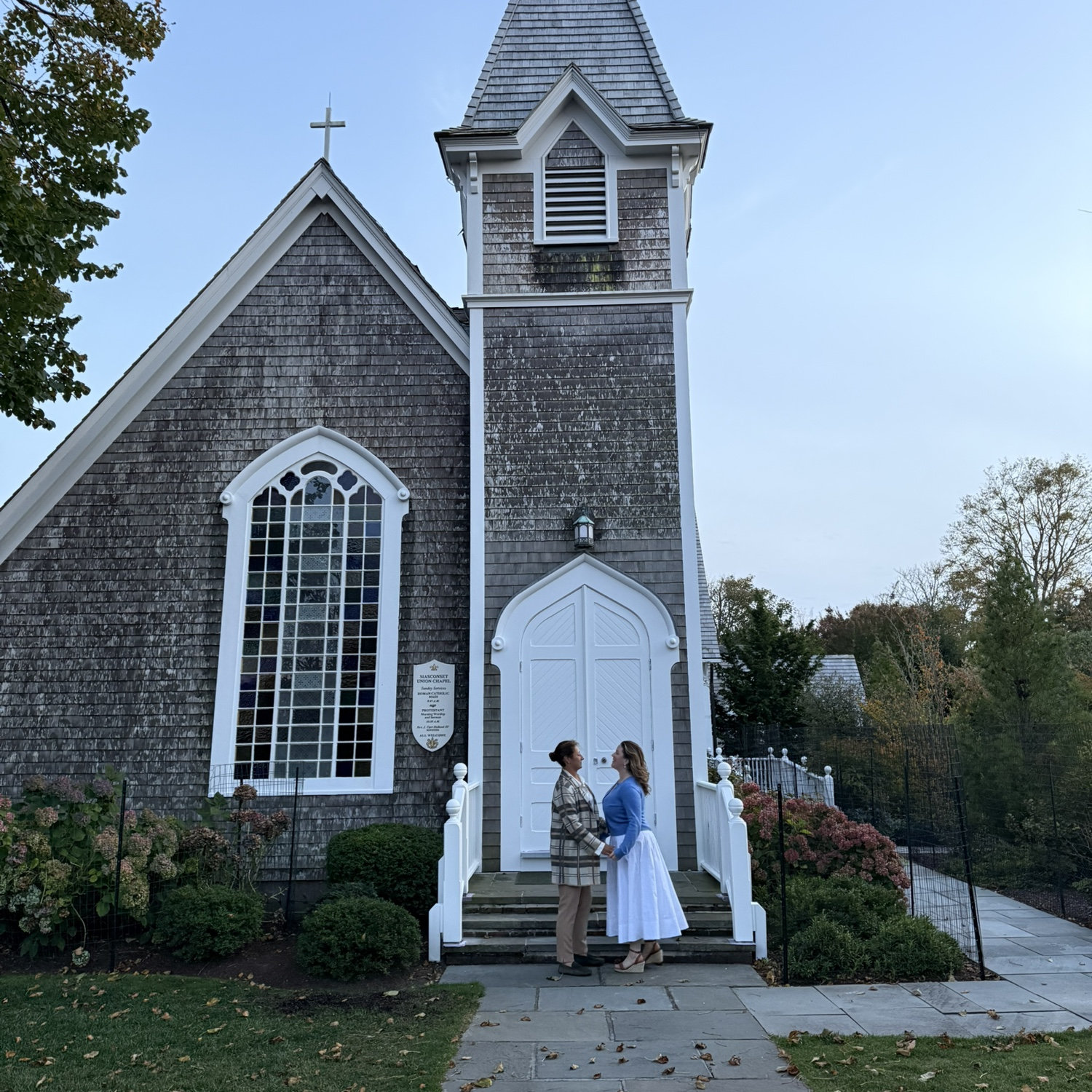 Practicing on the one-year countdown to our wedding day