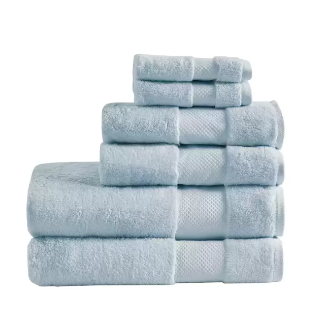 MPS Turkish Cotton Bath Towels Light BL (Set of 6)