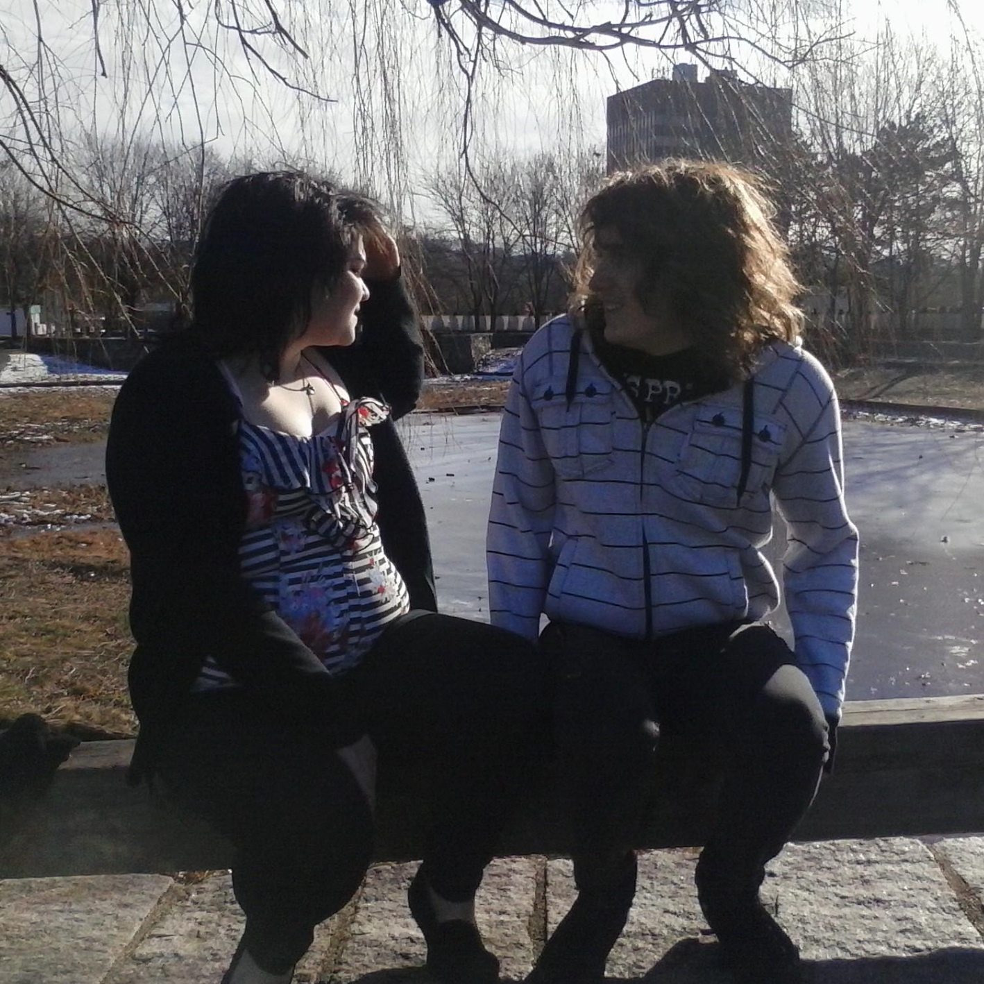 Caught us in the middle of filming for a friends video!