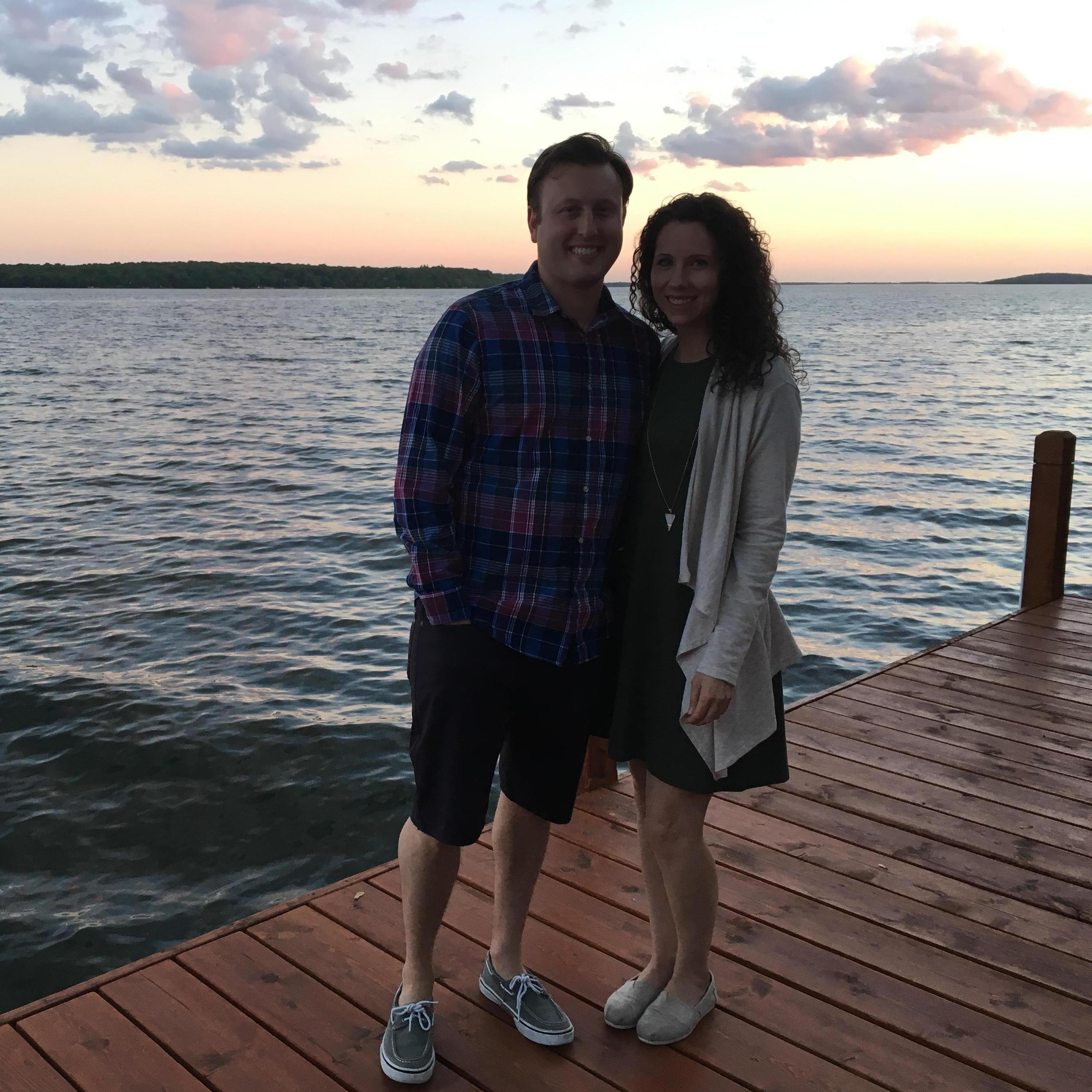 Celebrating one year of dating in Green Lake, WI. May 2017