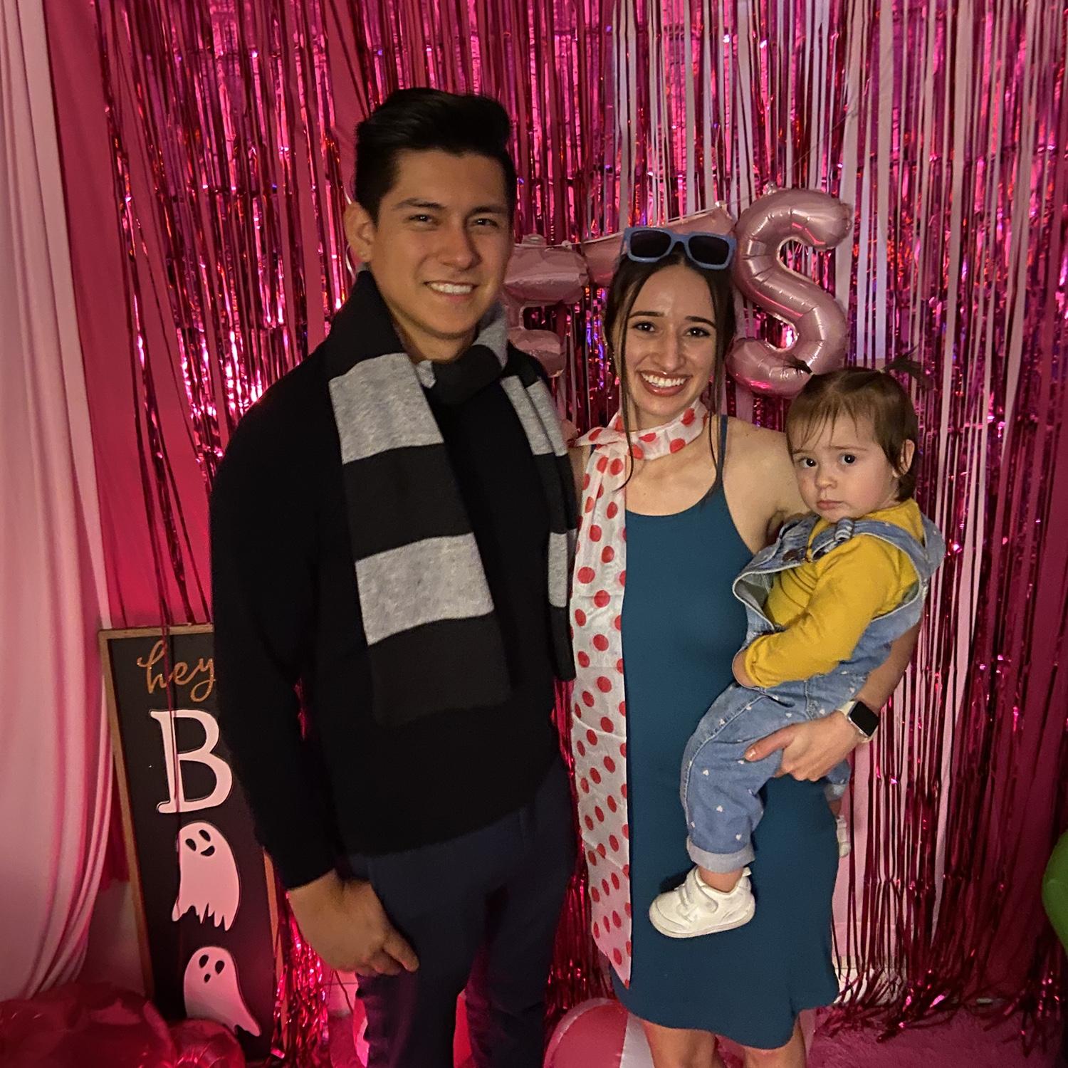 Gru, Lucy, and a minion