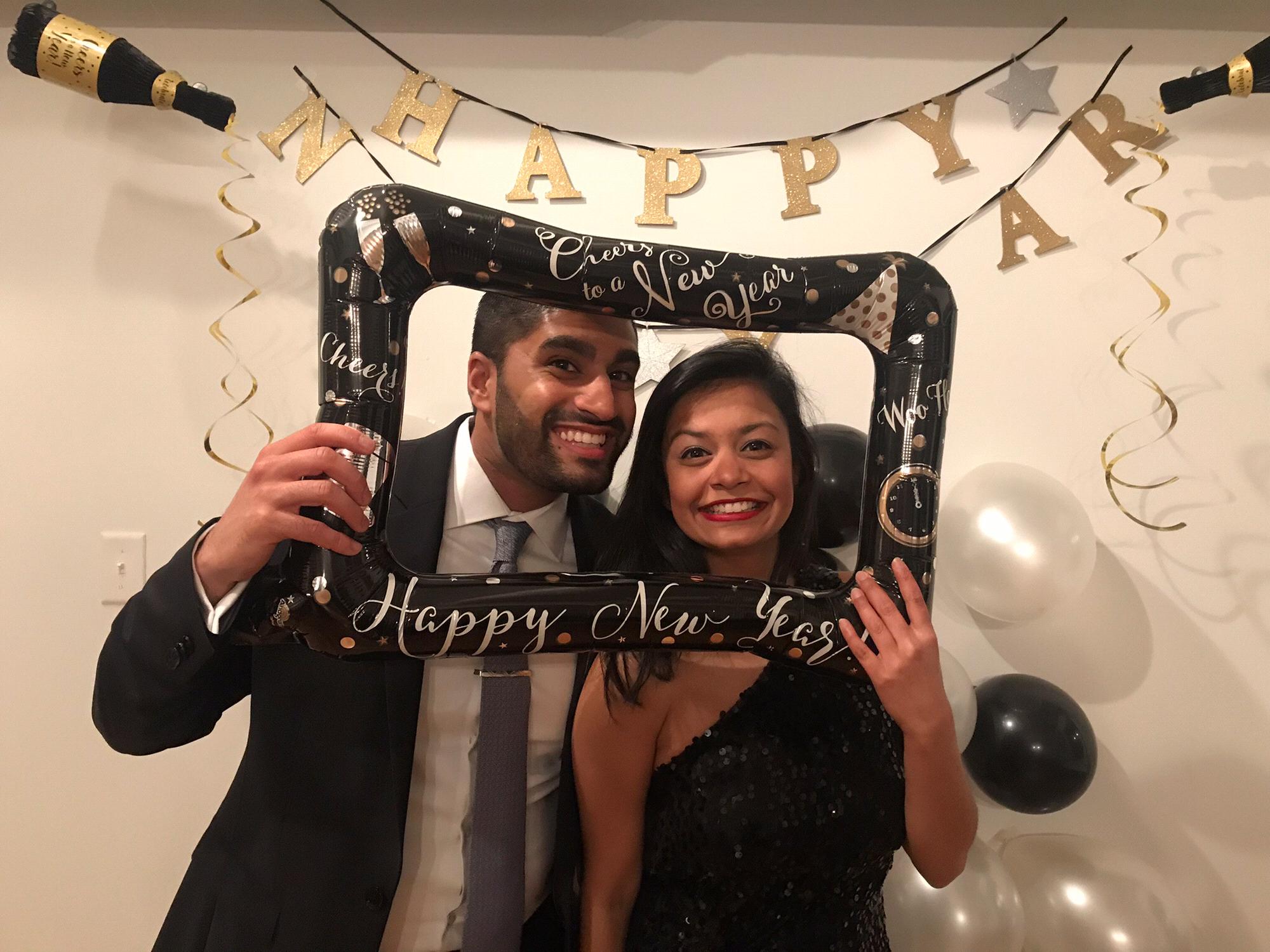 Hosting our first New Years Eve Party! Little did we know we were ringing in the year we would get engaged.