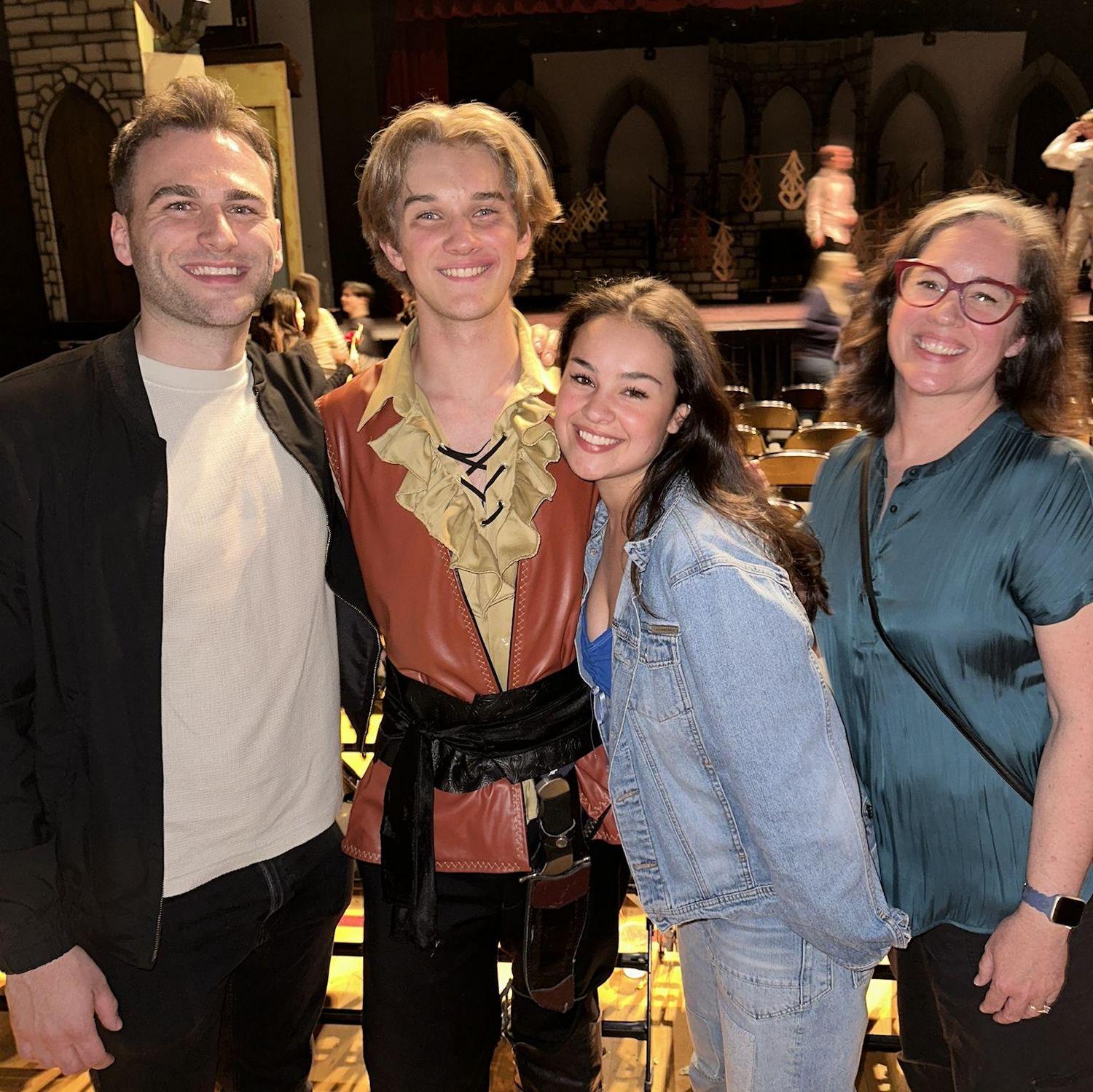 Supporting Emma's brother Justin at his performances