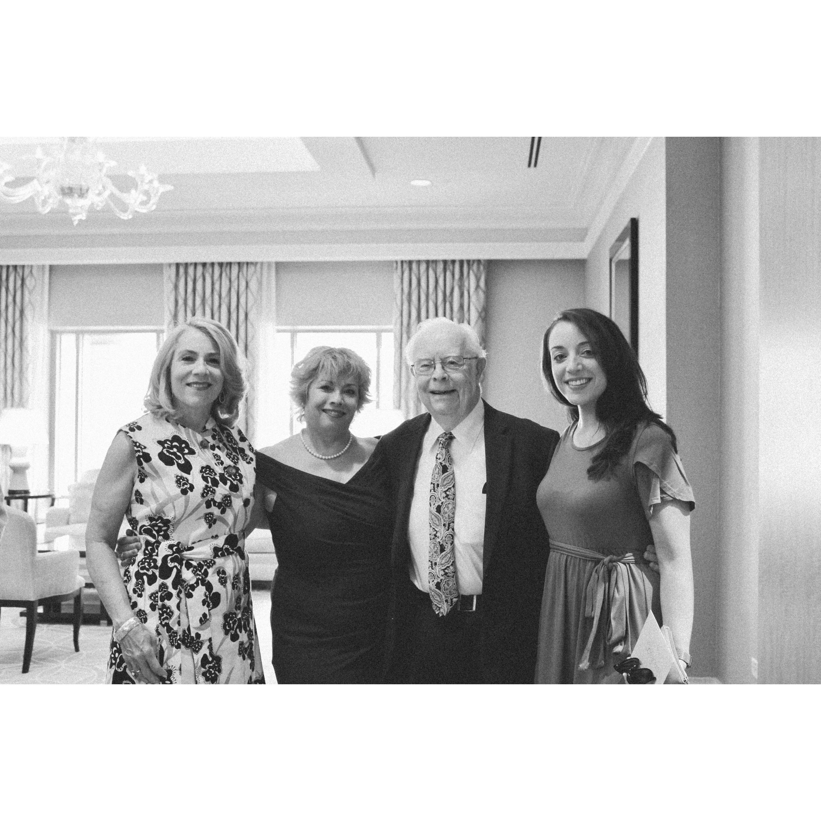 Michele Bordieri (Julia's aunt), Maryjane Cangiano (Julia's mom), Grampy (Julia's grandfather), and Christine Zupa (Julia's cousin)