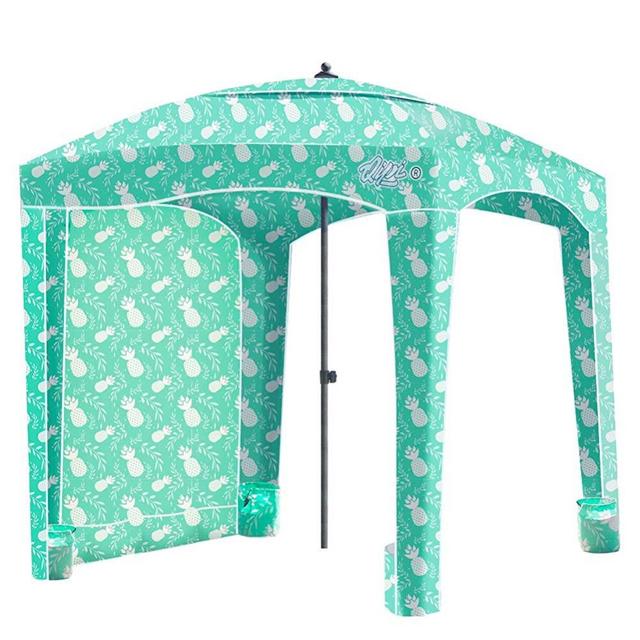 Qipi Beach Cabana - Easy to Set Up Canopy, Waterproof, Portable 6' x 6' Beach Shelter, Included Side Wall, Shade with UPF 50+ UV Protection, Ultimate Sun Umbrella - for Kids, Family & Friends