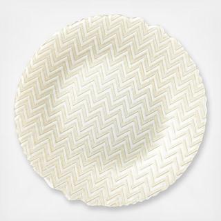 Chevron Glass Service Plate/Charger