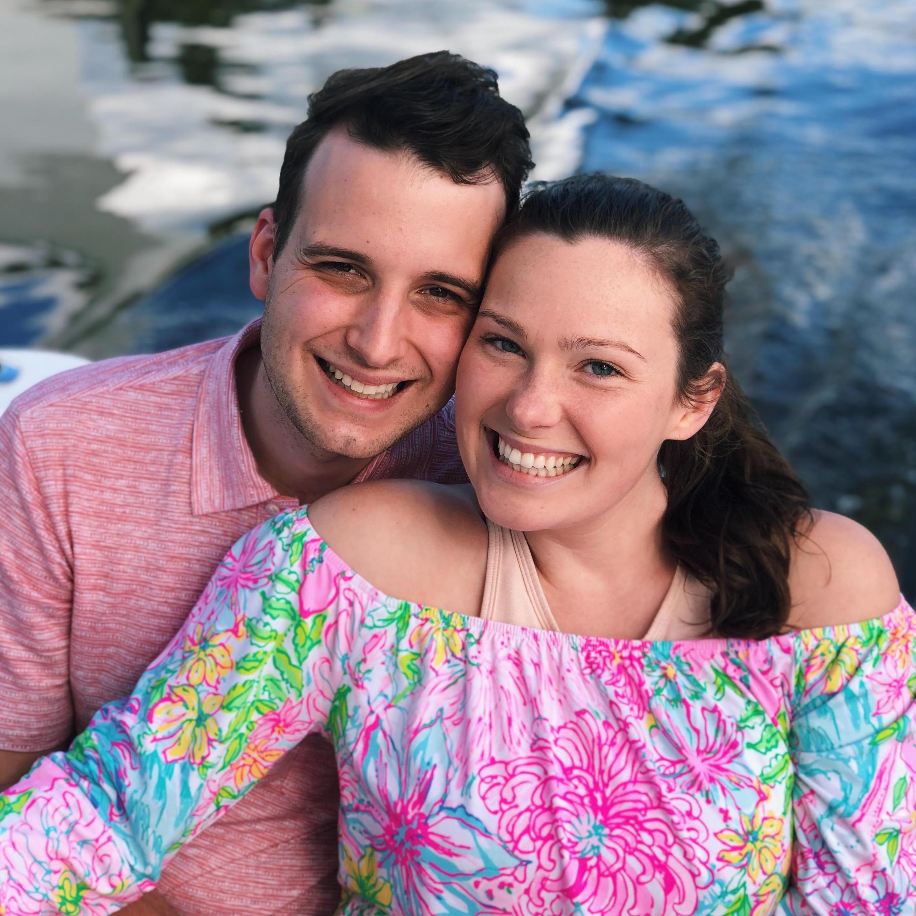 Christmas 2020 in Sanibel, celebrating our engagement with the Evans family
