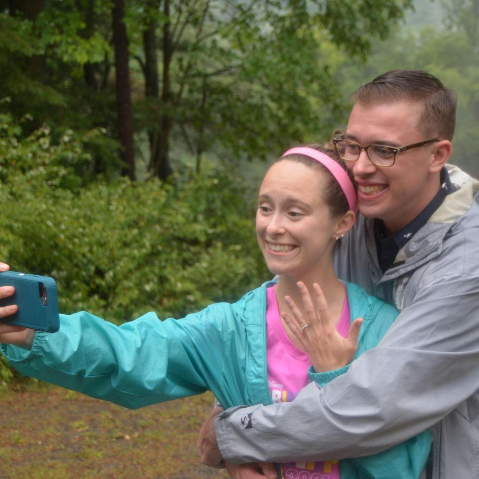 Celebrating our engagement at Camp Mount Luther - June 30, 2021