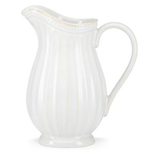 French Perle Groove White 6" Mini Pitcher by Lenox