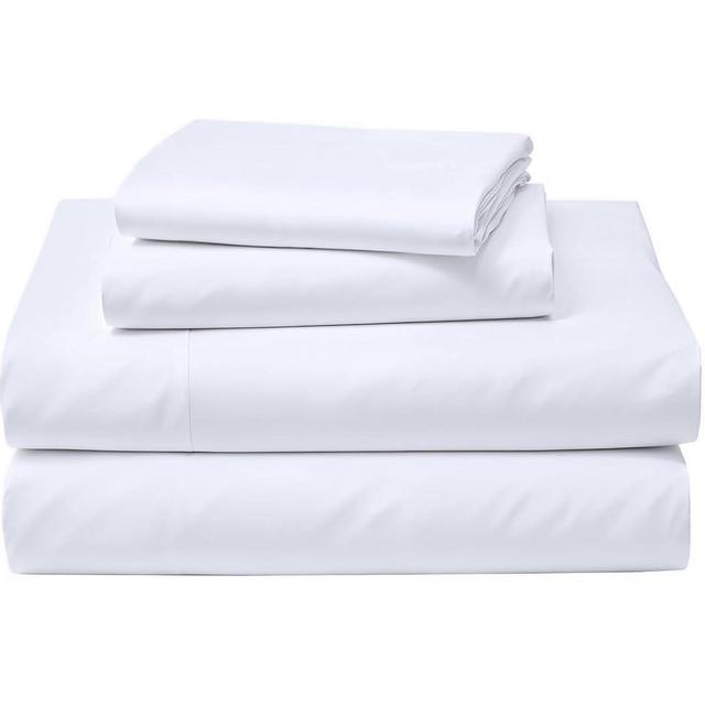 RUVANTI 100% Cotton California King Sheet Sets, 4 Pieces, Soft & Breathable Percale Weave Bedding, Deep Pocket 16", Hotel Standard, Crisp Cool Feel & Durable, Perfect Dyed Sheets, Milky White