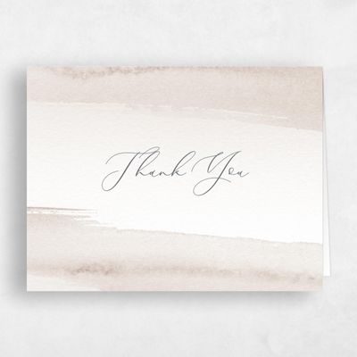 Latte, Brown Wedding Thank You - Elting Landscape