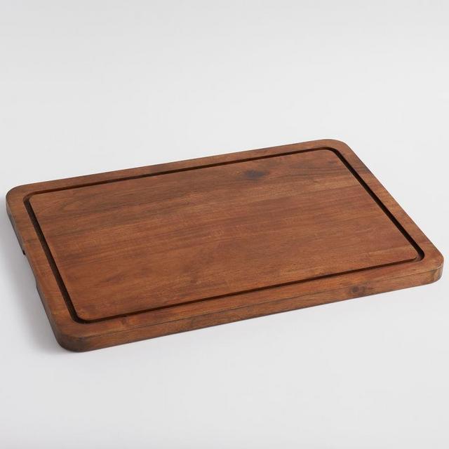 Chateau Wood Cutting Board, Large 21.25" - Dark Brown