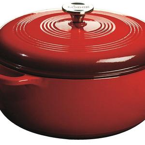 Lodge Manufacturing Company - Lodge EC7D43 Enameled Cast Iron Dutch Oven, 7.5-Quart, Island Spice Red