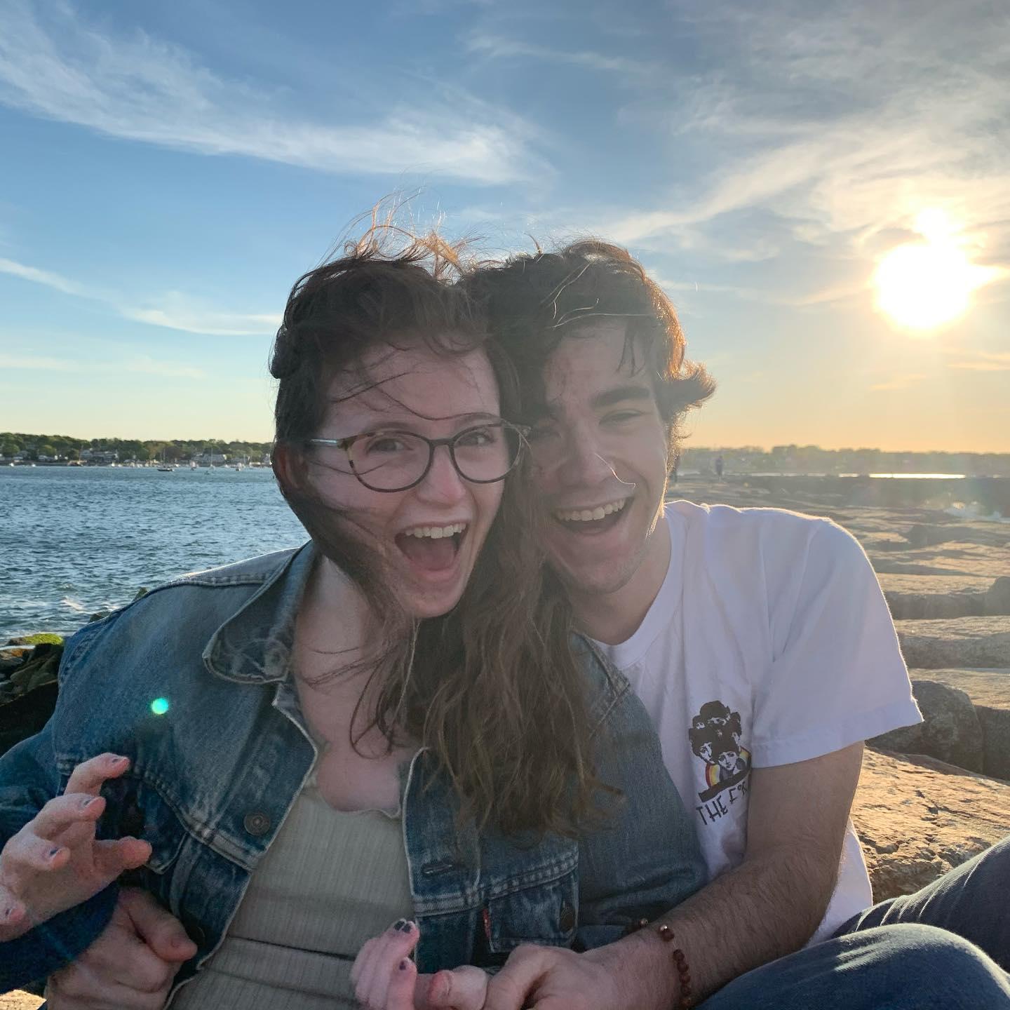 Reunited in the Summer of 2020! We didn't know it then, but we would come back to Scituate and look out at this same water on the night we got engaged!