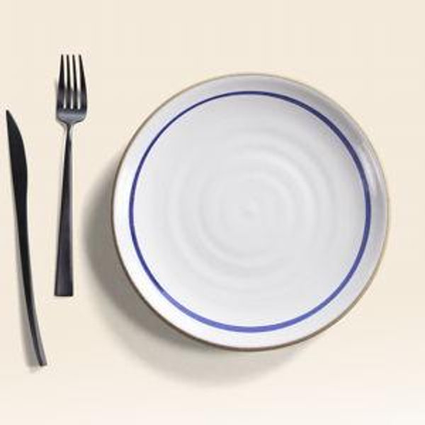 Salad Plate in Blue Banded