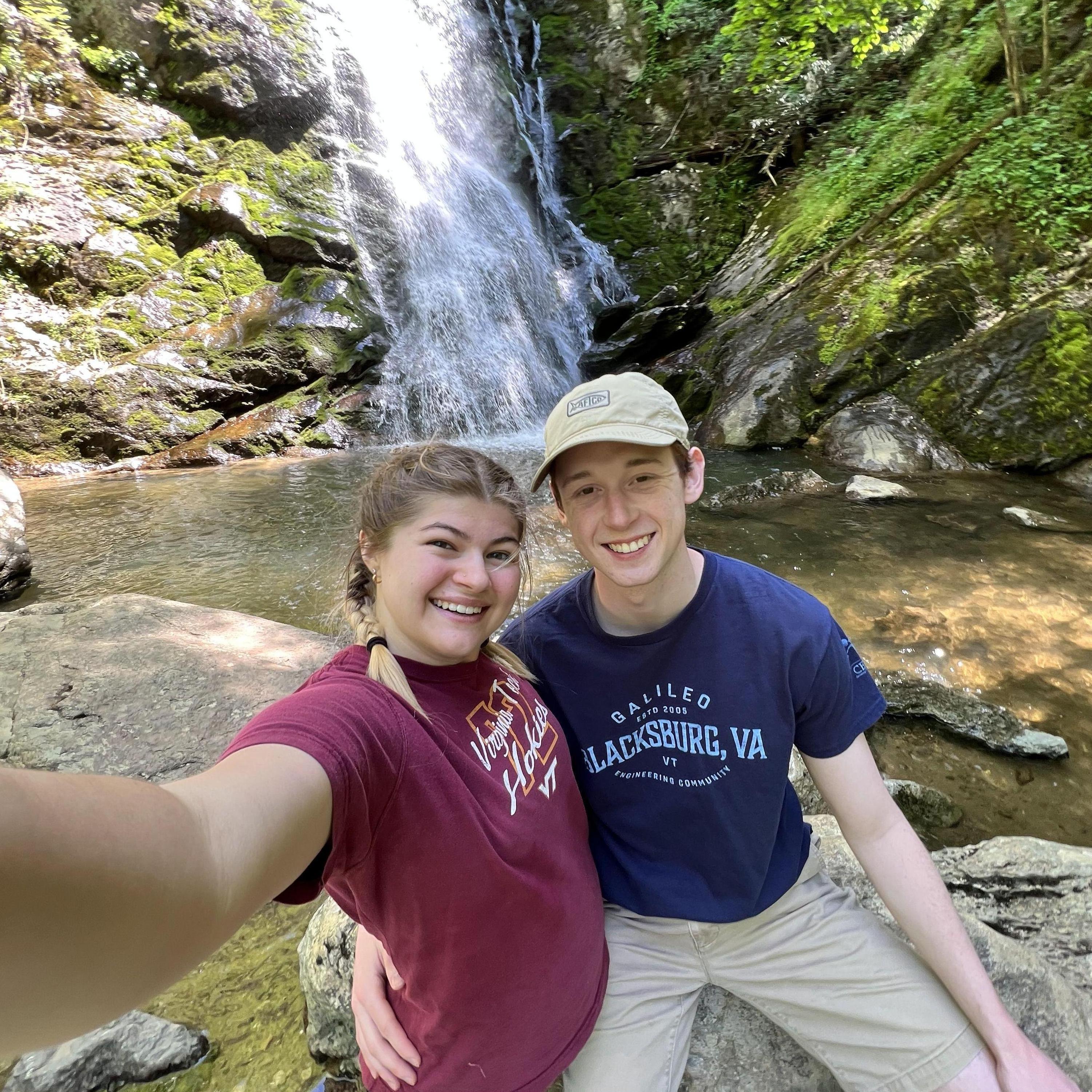 Epic waterfall near VT! We ate fried chicken for lunch on that rock!