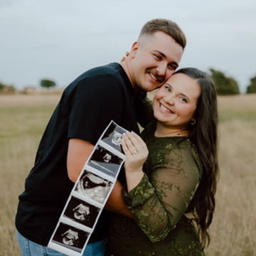 The pictures we used to share with the world that we would be having a baby.