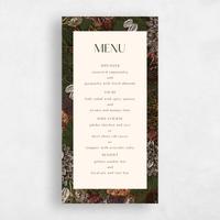 Green Wedding Menu - Harlow