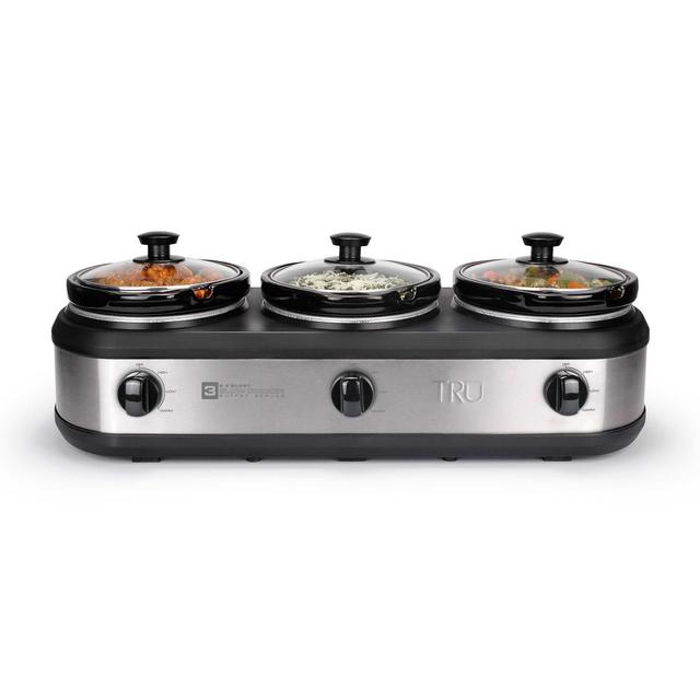TRU Three Crock Buffet Slow Cooker