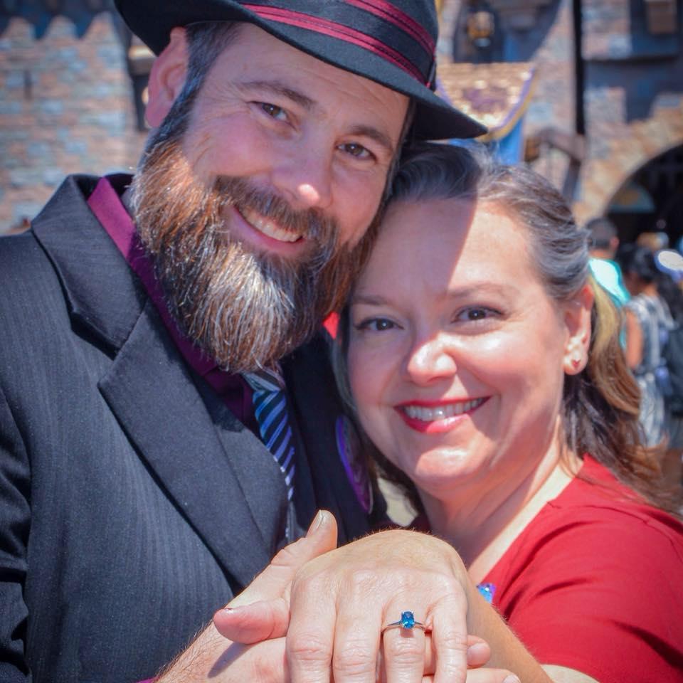 The day after Mike proposed. All done up for Dapper Day at Disneyland.