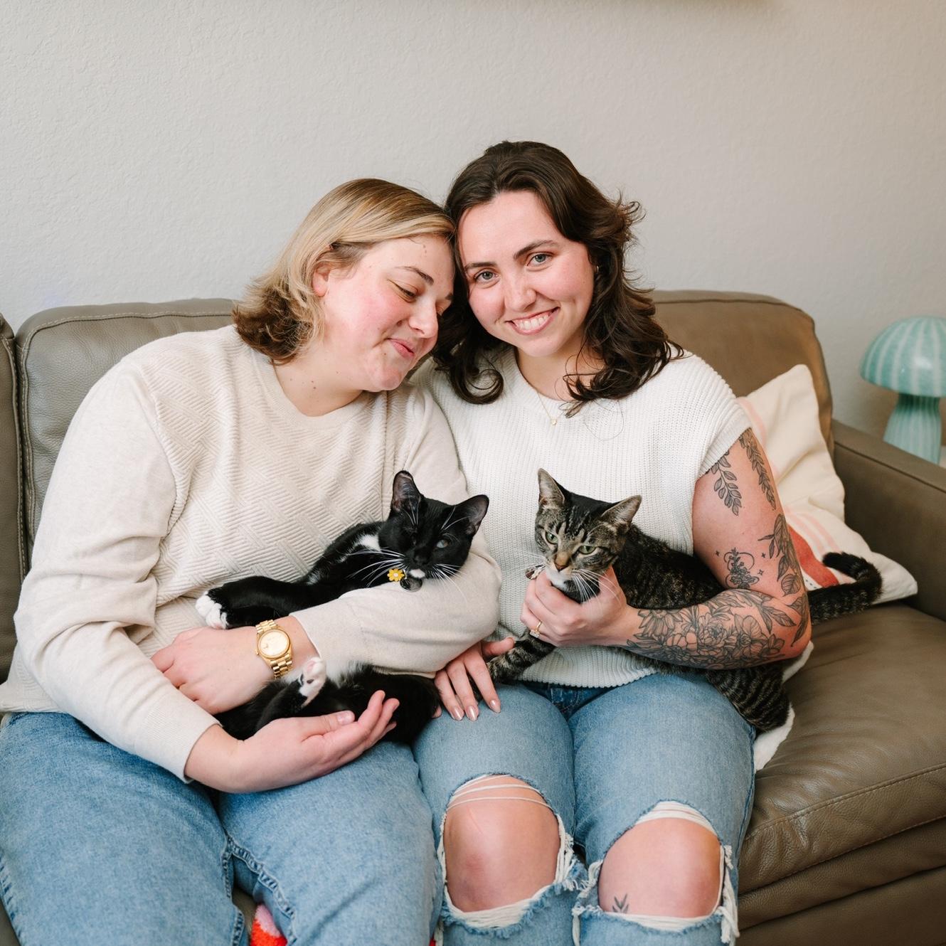 Our girls Ivy (left) and Millie (right).