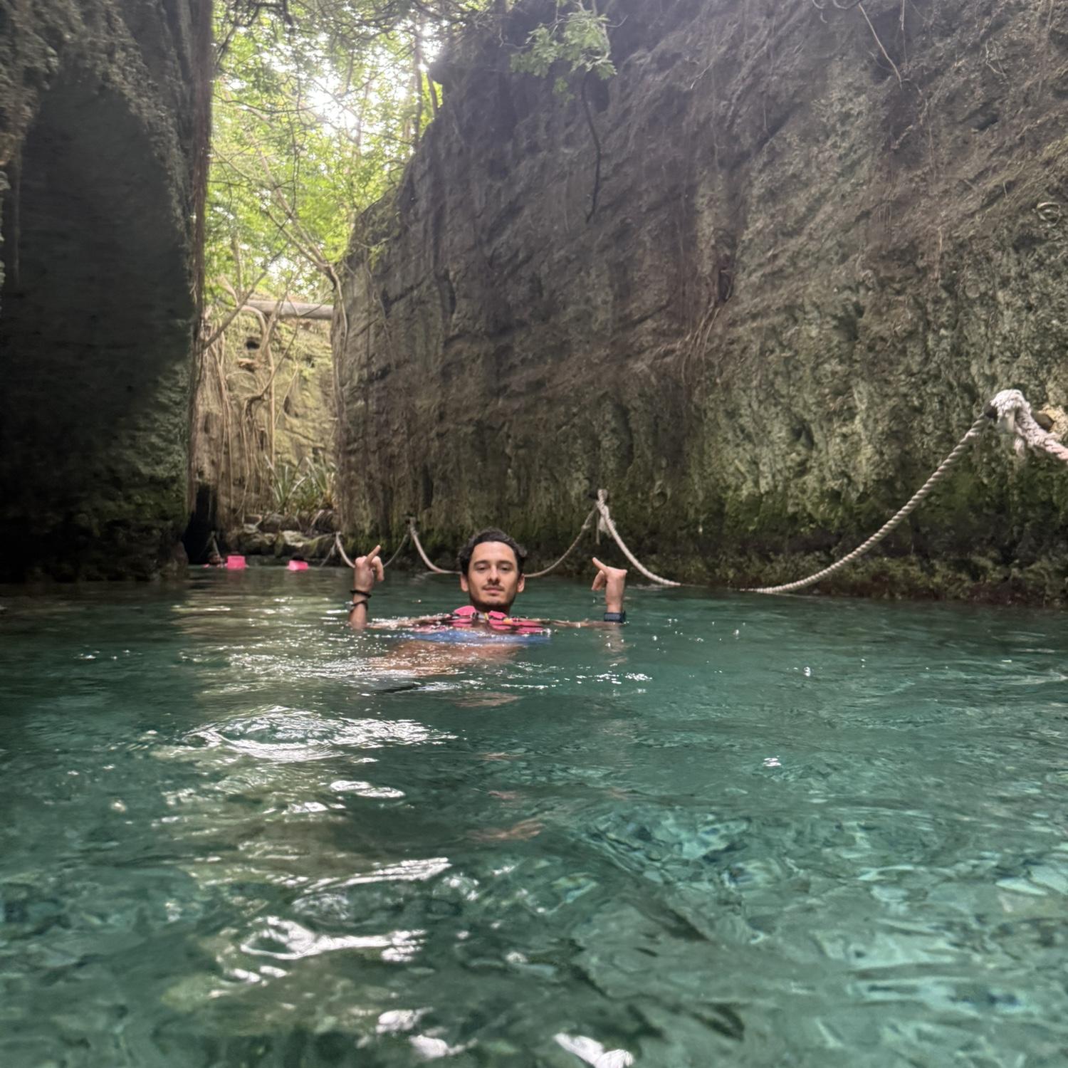 This is my favorite thing to do at Xcaret. The water is cold and clear! It's like a lazy river for adults.