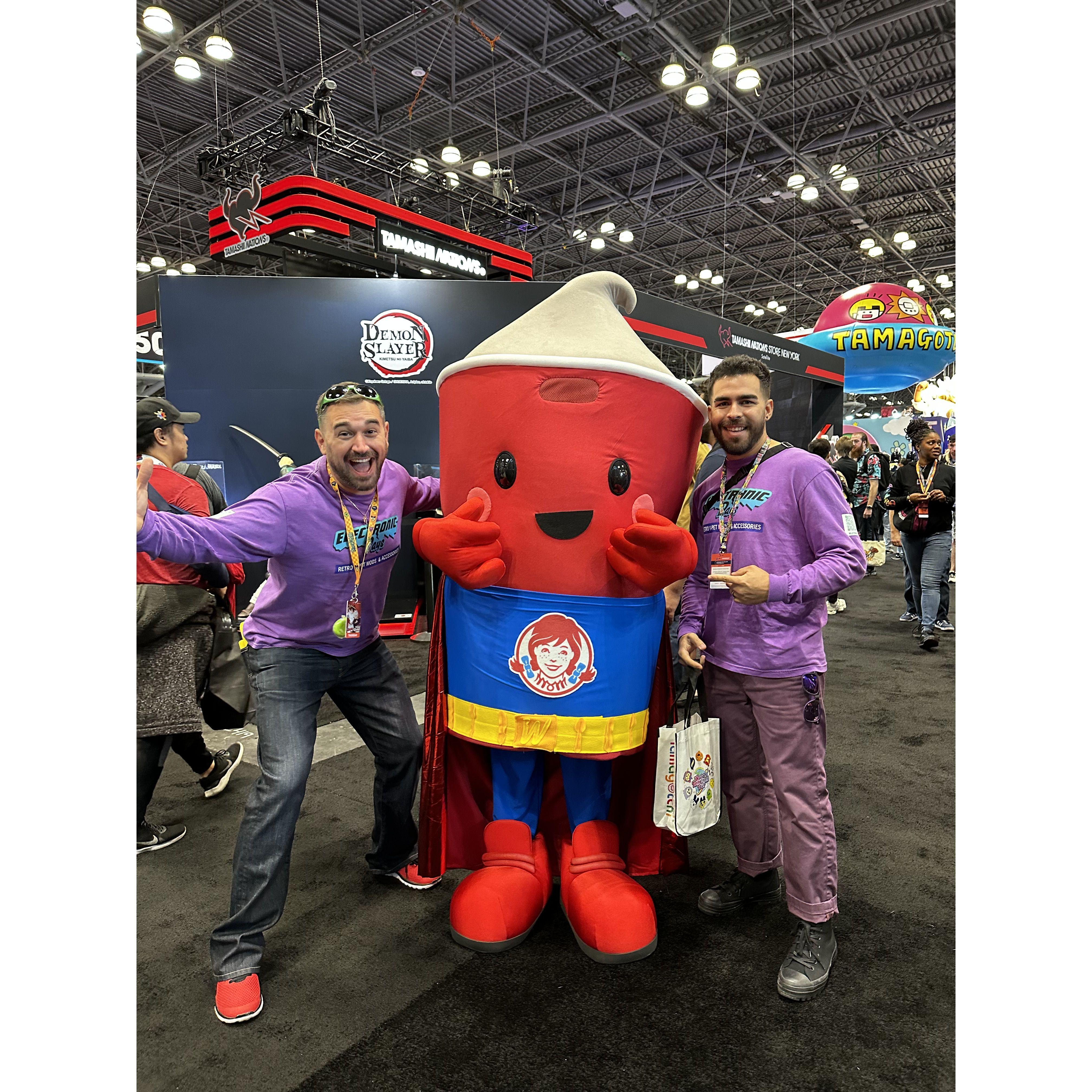 Getting to meet the Wendy's frosty at NYCC. (Jordan said I was a little TOO excited...)