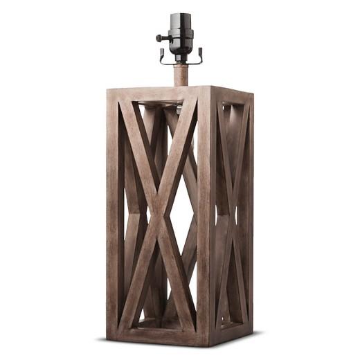 Washed Wood Box Lamp Base Large - Threshold™