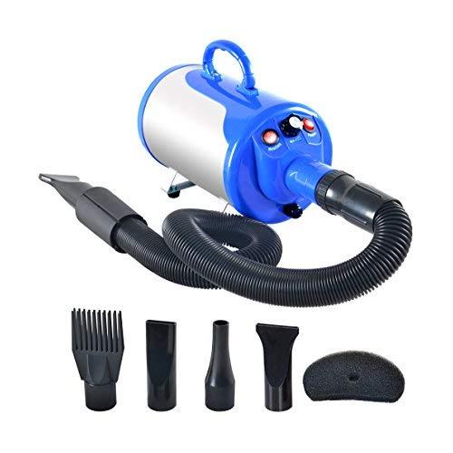 SHELANDY 3.2HP Stepless Adjustable Speed Pet Hair Force Dryer Dog Grooming Blower with Heater