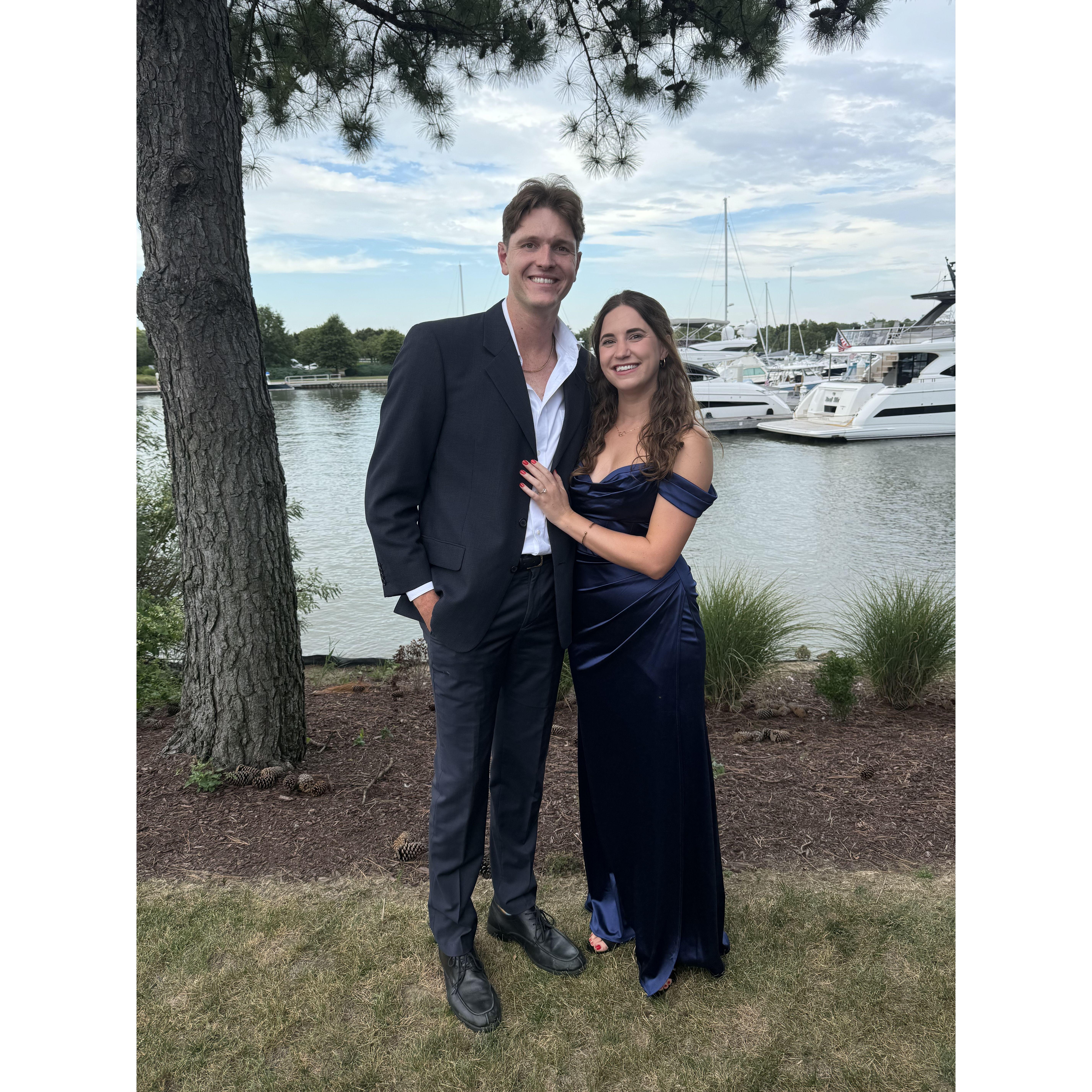 All dressed up for our friends Kara and Colin's wedding