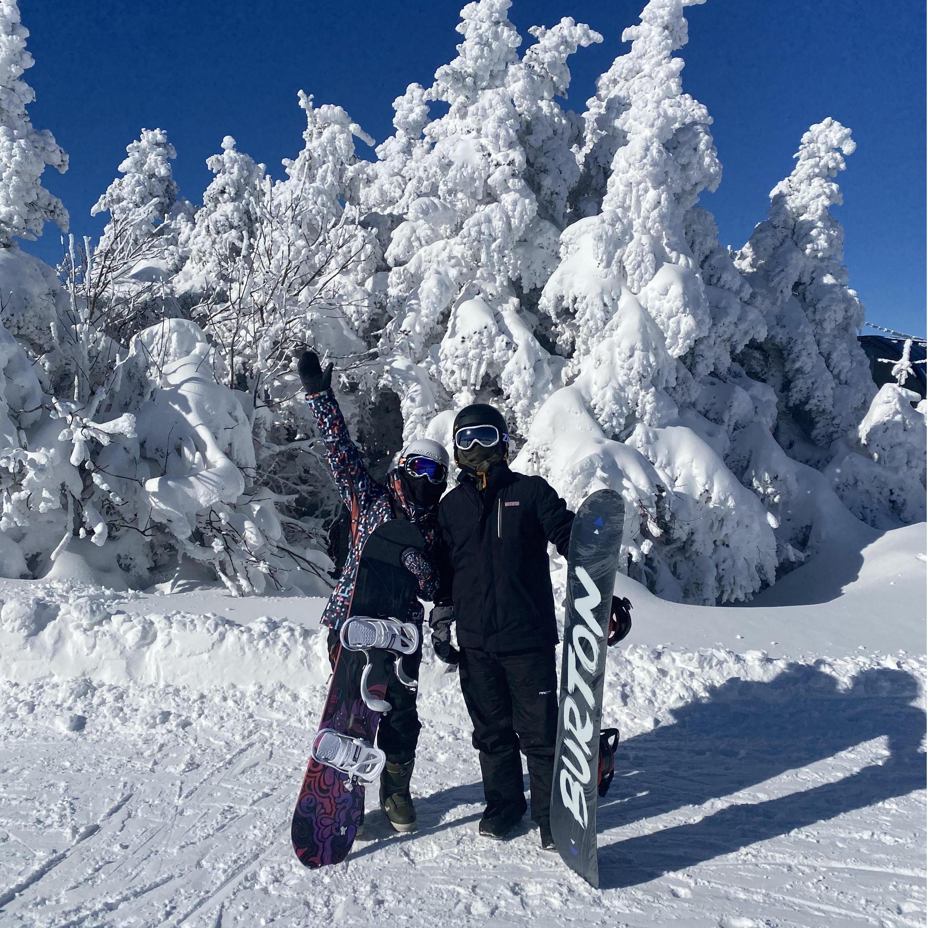Snowboarding in Stratton, VT