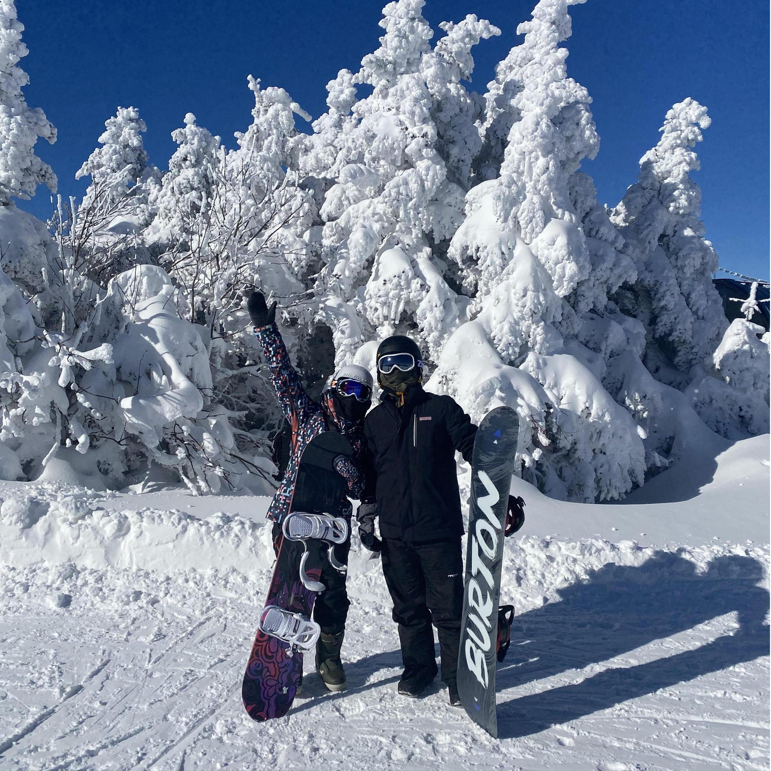 Snowboarding in Stratton, VT