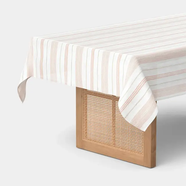 120"x60" Warm Striped Tablecloth - Threshold™