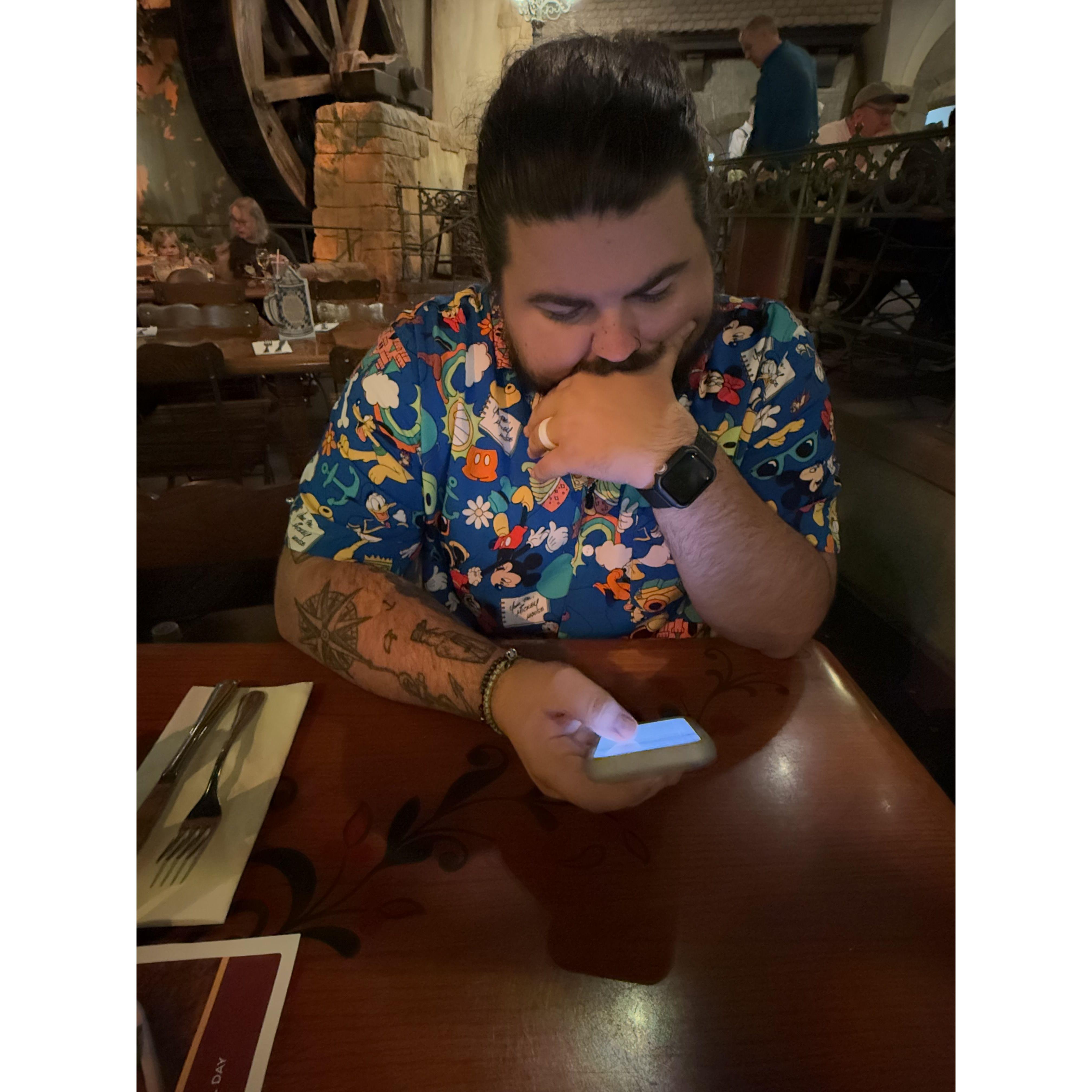 Dinner in Germany at Disney