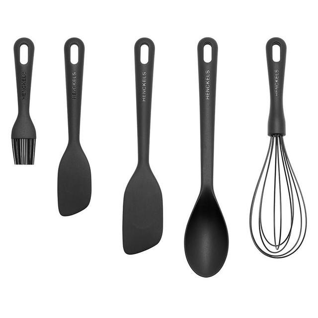 HENCKELS Silicone Onyx Cooking Utensils, 5, Black
