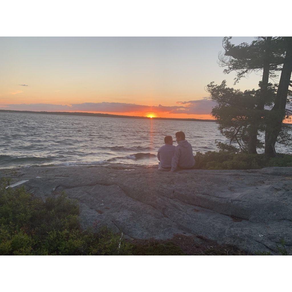 One of our favorite pictures together - from Brendan's first trip to Jug Island on the St. Lawrence River in 2020