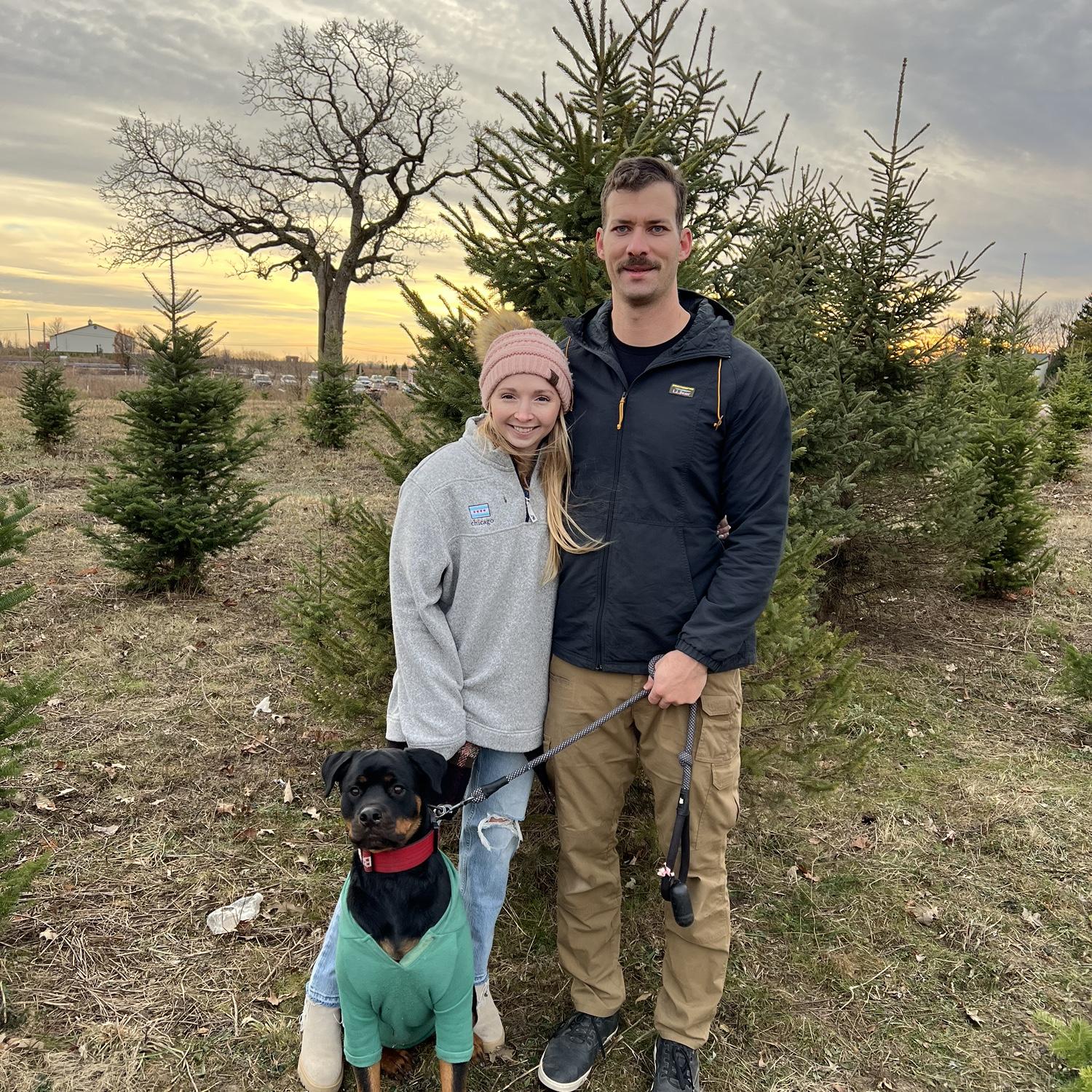 Picking out a Christmas tree!