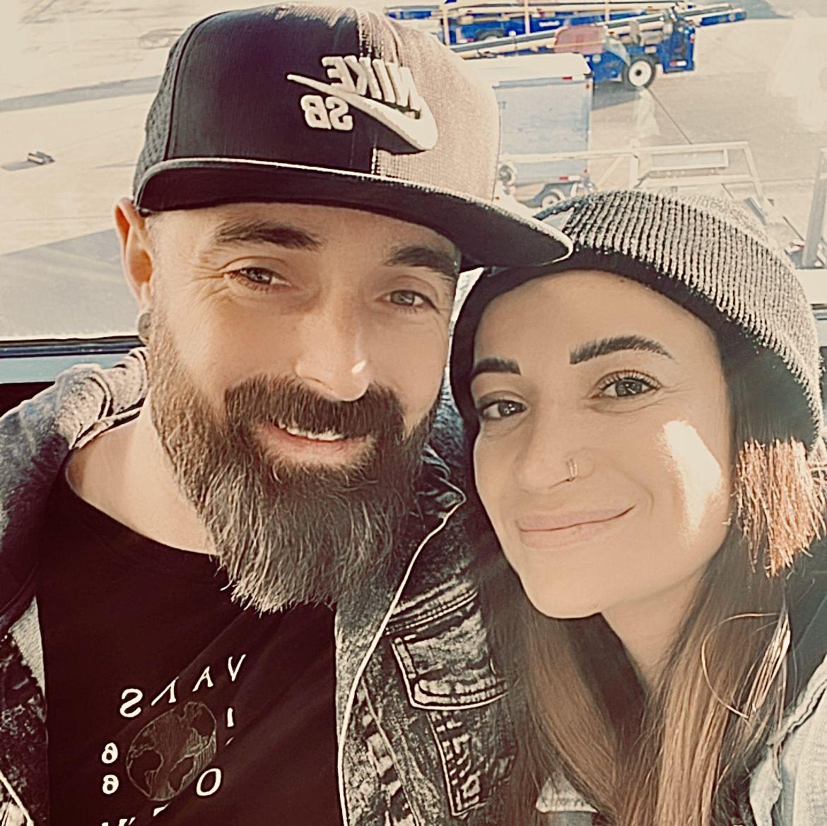 At the airport heading down to Florida.