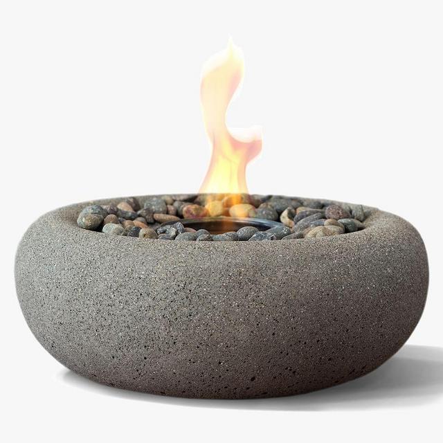 Terraflame Zen Indoor/Outdoor Firebowl, 11"diam., Pewter