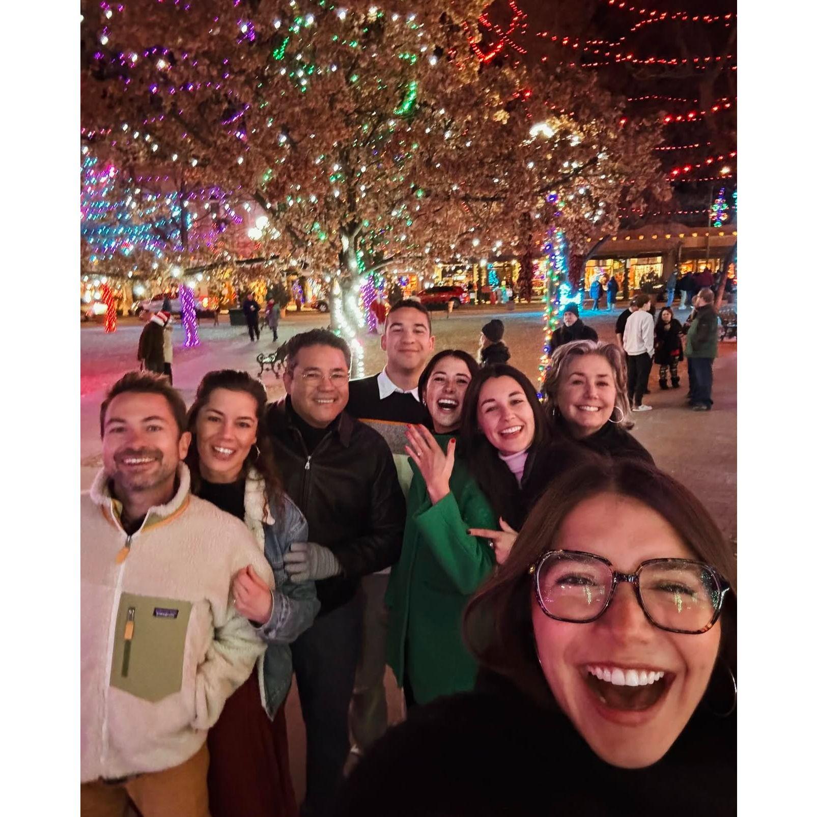 Post engagement squeals in Santa Fe's plaza!