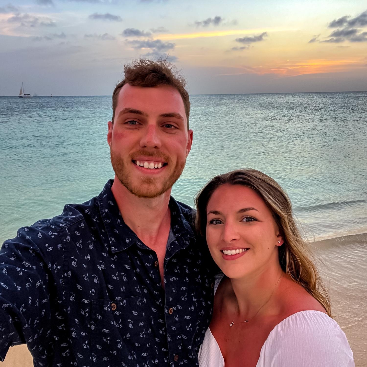 30 seconds before we said yes to forever! Aruba- February 4, 2024