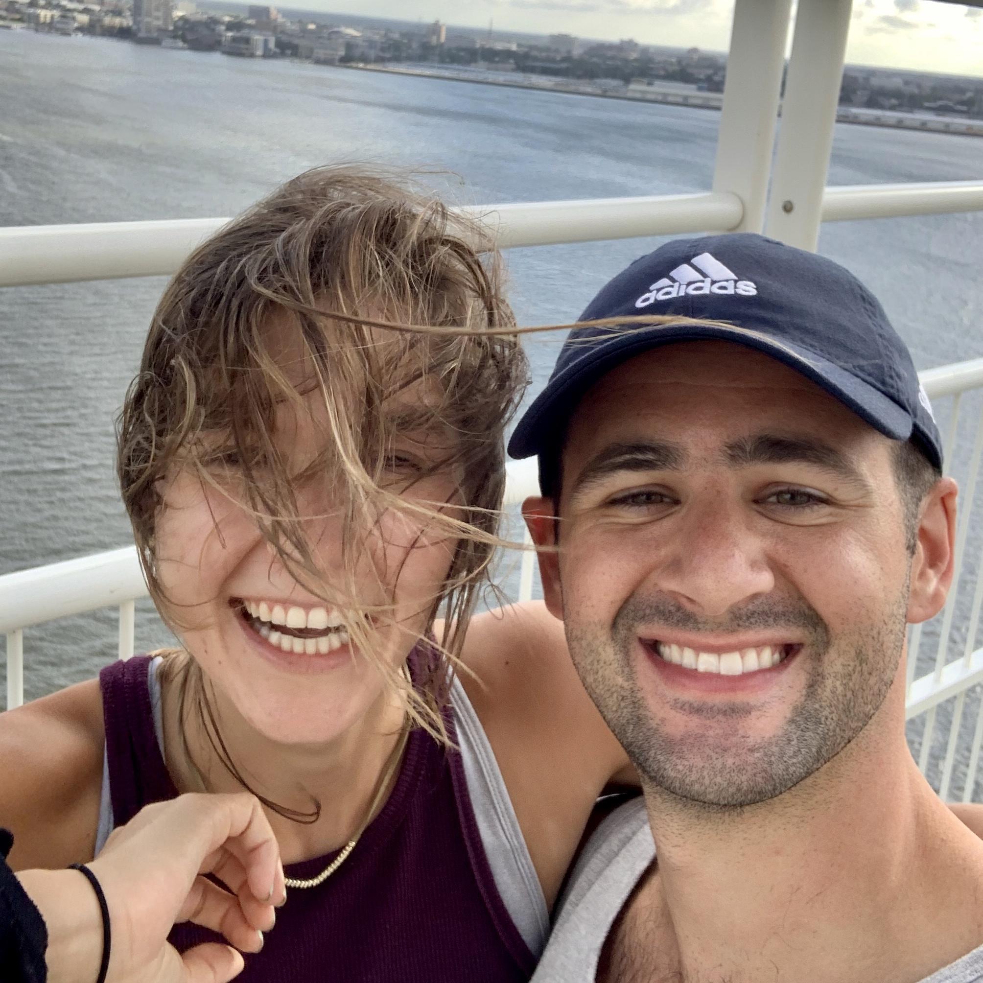 Walking the Ravenel Bridge from Mount Pleasant to downtown, Spring 2020