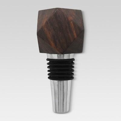 Bottle Stopper Aluminum/Wood - Threshold™