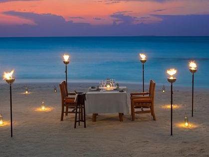 Private Beach Dinner on our Honeymoon