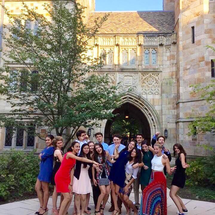 Annalise and John met on the first day of college. Here's a picture of their freshmen orientation group!