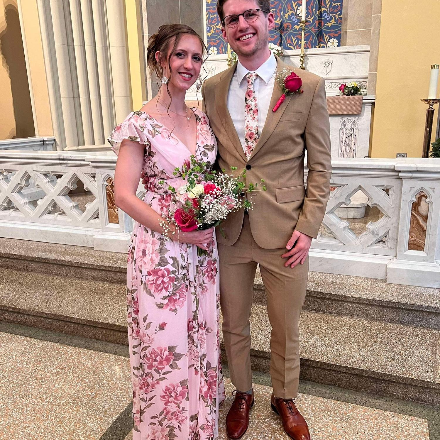 We stood up in our friends' Emily's and Danny's wedding.