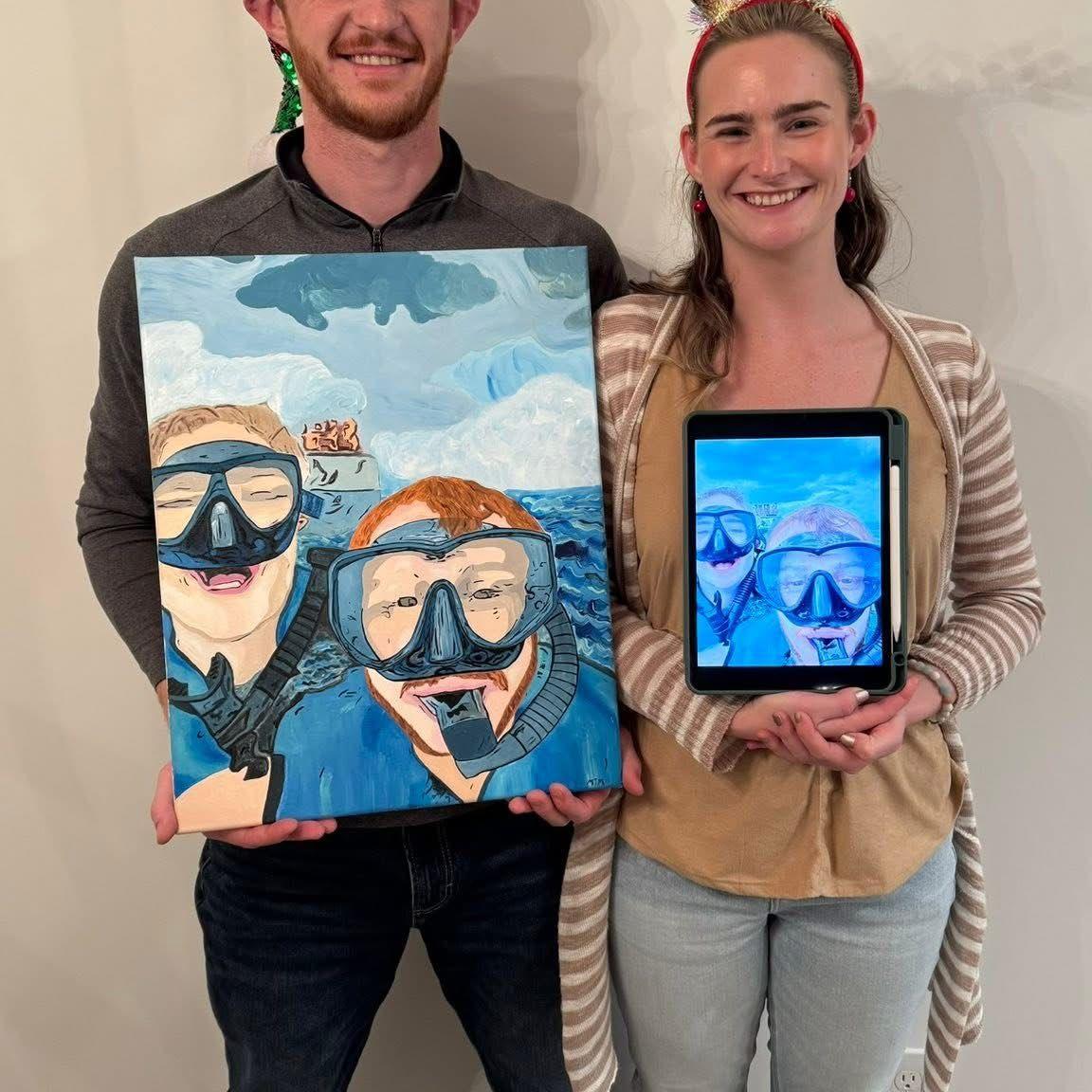 My mural of us in Hawaii