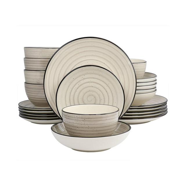 Elama Gia 24 Piece Stoneware Dinnerware Set, Service for 6