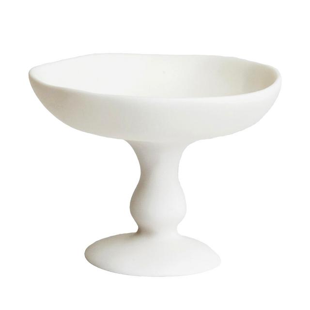 Small Pedestal Bowl in White