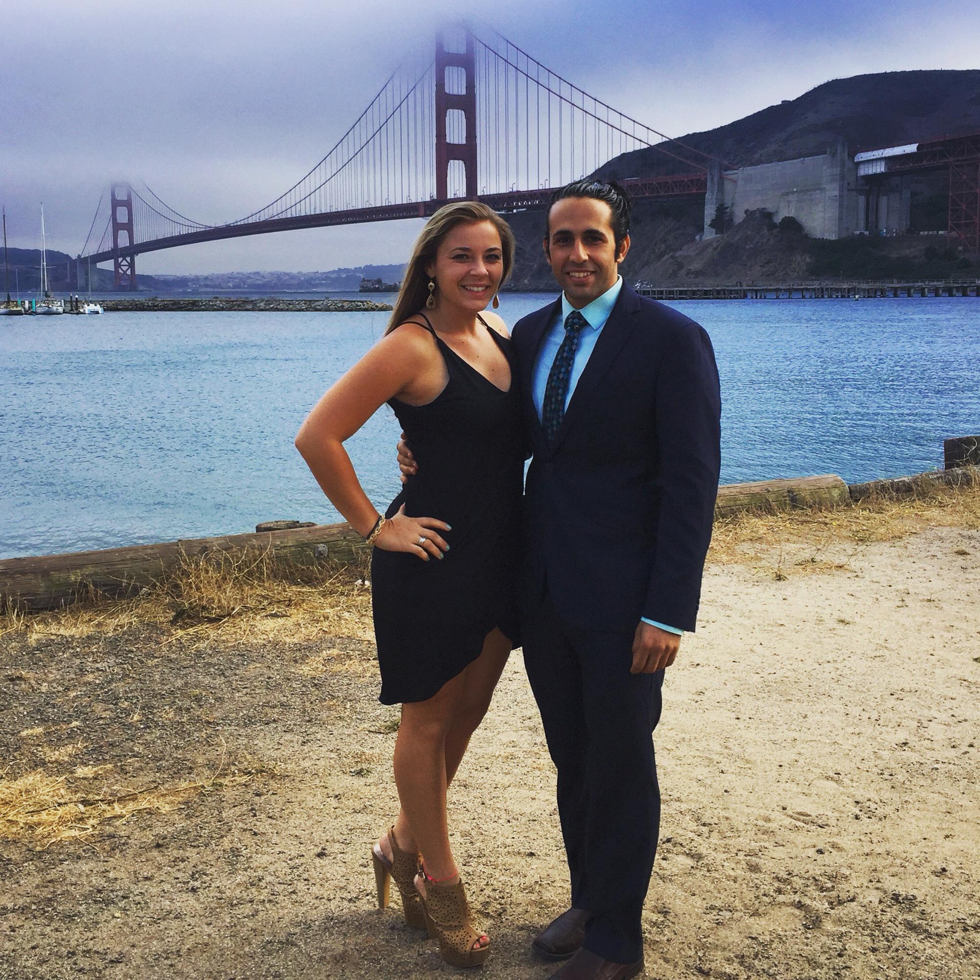 Eight years later in front of the city where we first met